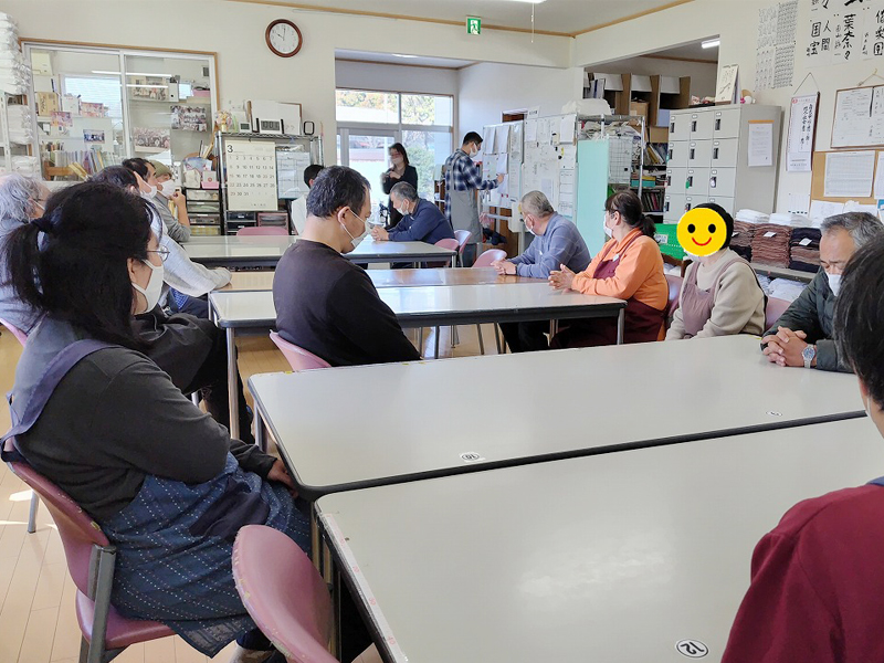 朝のミーティング